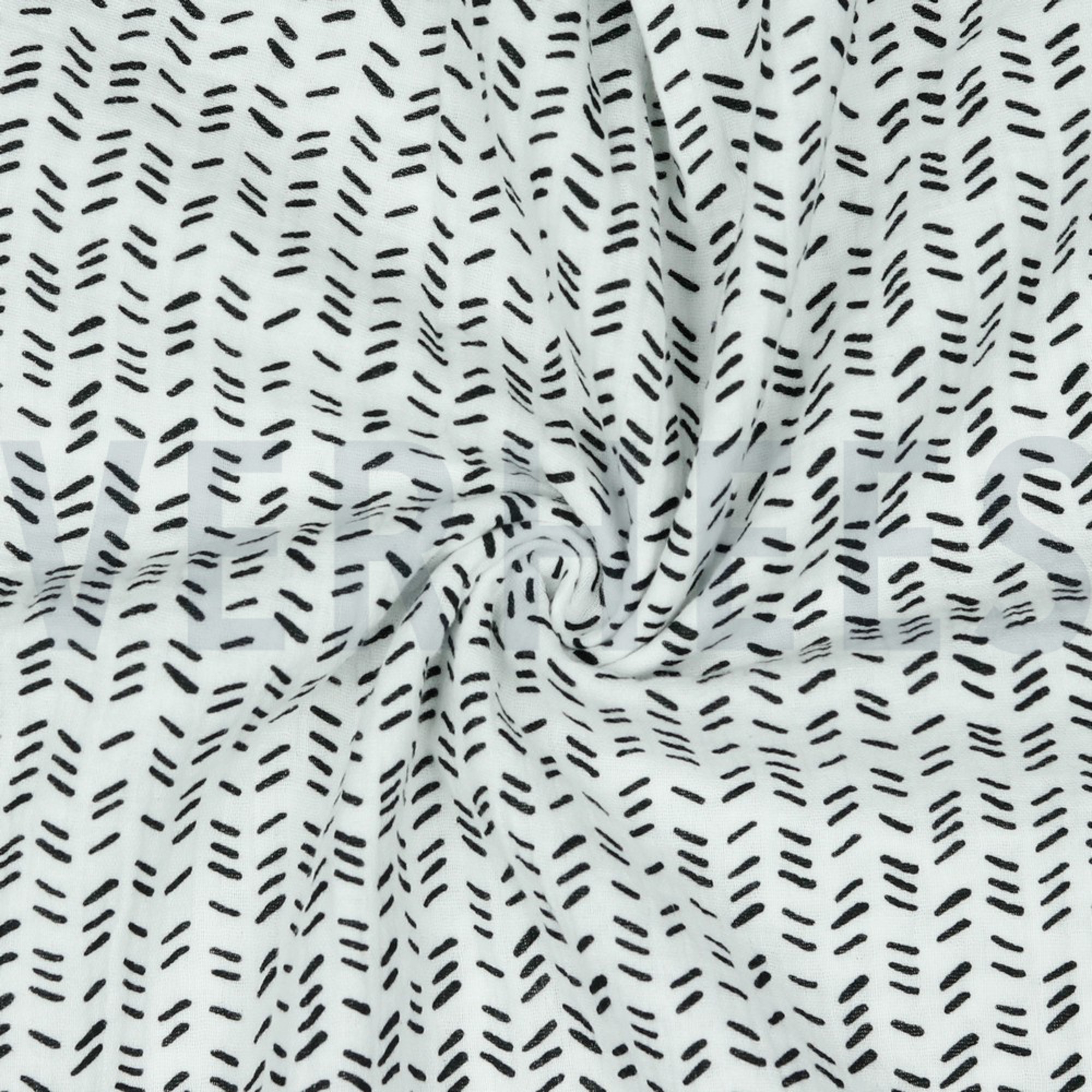 DOUBLE GAUZE STREPEN GEBROKEN WIT (high resolution) #2