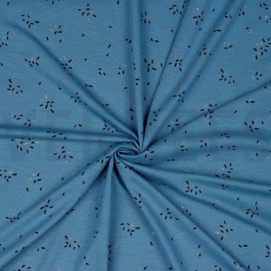JERSEY GLITTER STREPEN JEANSBLAUW #7