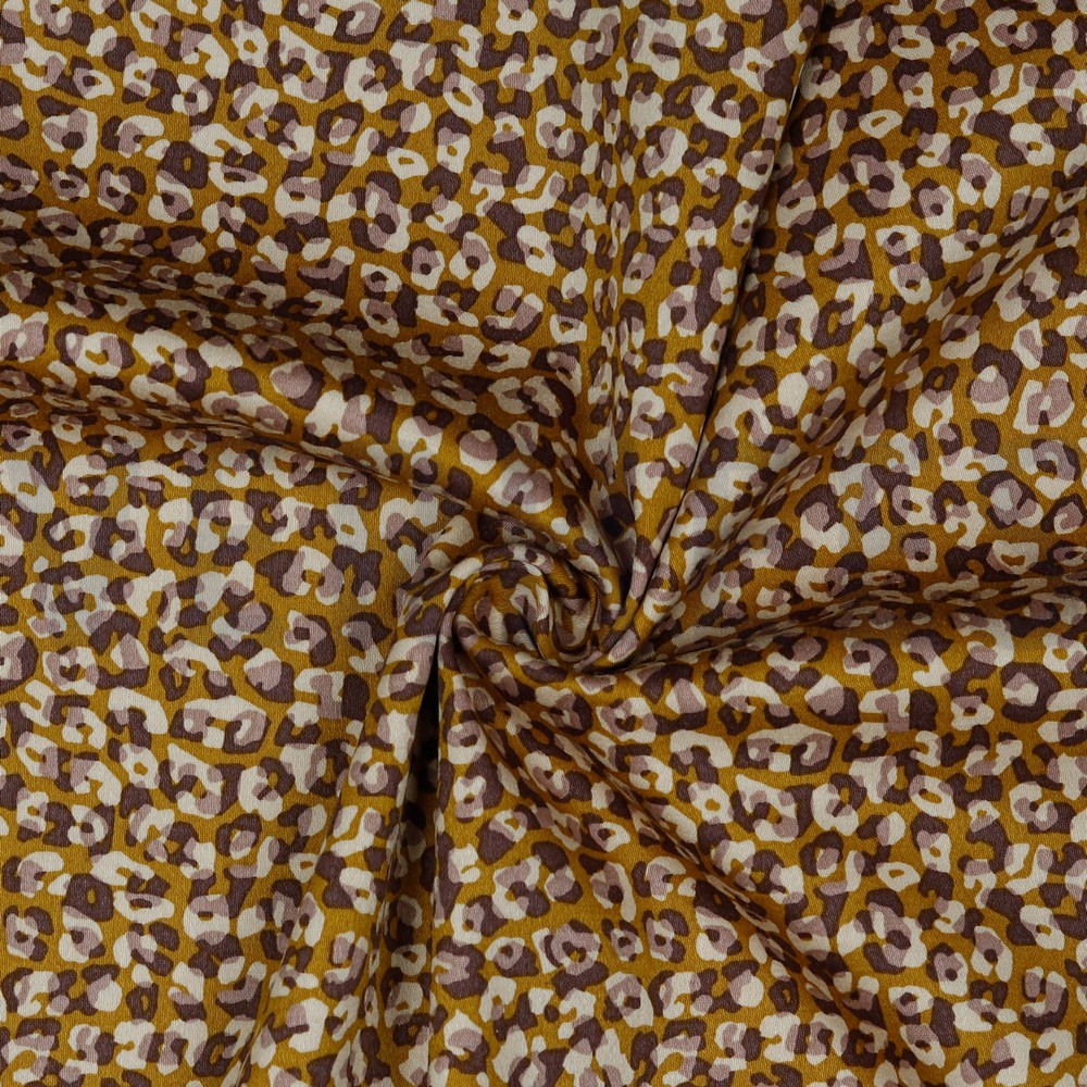 COTON SATIN STRETCH PEAU D’ANIMAL BRUN CLAIR #7