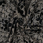 VISCOSE LUREX FLOWERS TAUPE (thumbnail) #2