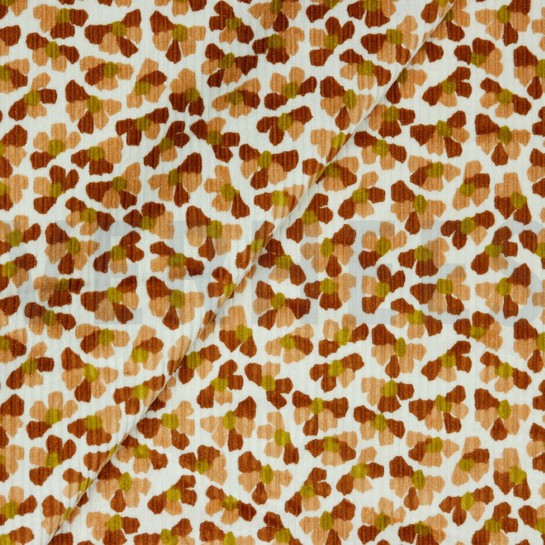 WASHED CORDUROY FLOWER WHITE #7