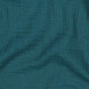 DOUBLE GAZE DE COTON CYAN FONCÉ (thumbnail) #2