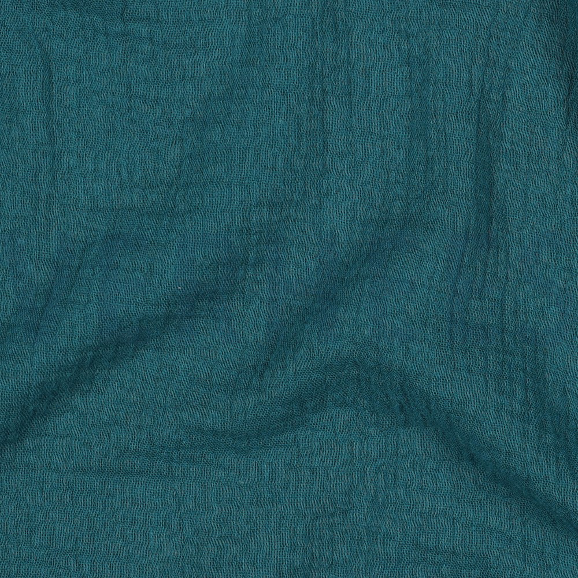 DOUBLE GAZE DE COTON CYAN FONCÉ (high resolution) #2