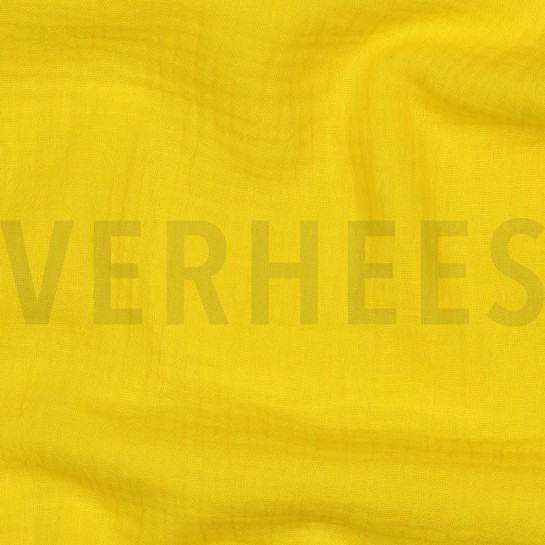 DOUBLE GAZE DE COTON JAUNE CITRON #7