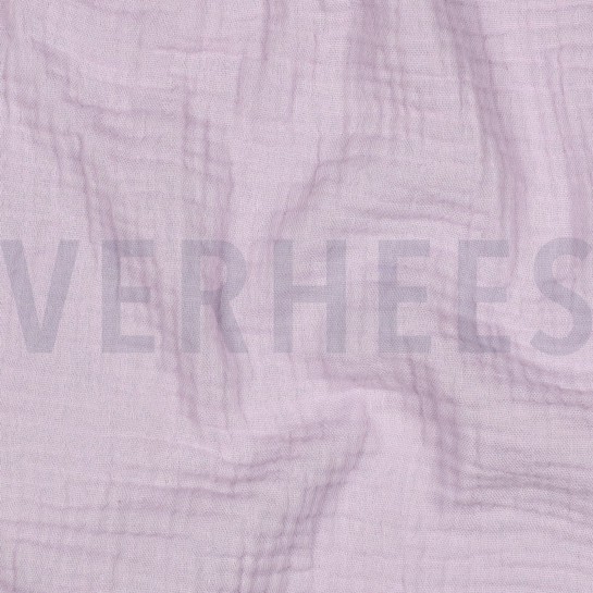 DOUBLE GAZE DE COTON LILAS CLAIR #7