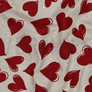 COATED CANVAS LINNENLOOK HARTEN ROOD (thumbnail) #2