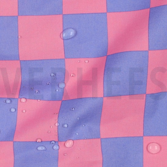 COATED COTTON CHECKS PINK #7