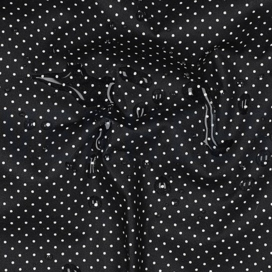 BESCHICHTETE BAUMWOLLE KLEINE PUNKTE SCHWARZ #7