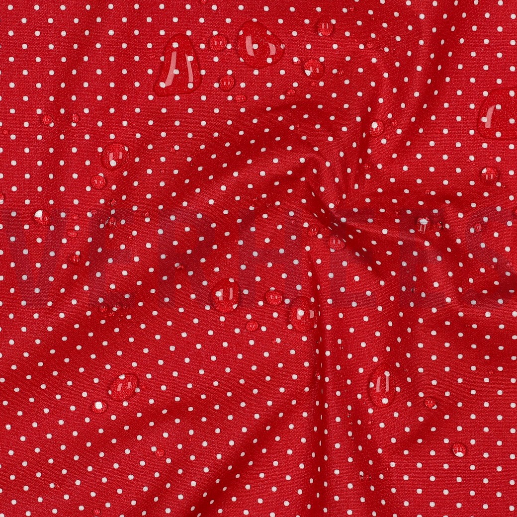 COTON ENDUIT PETITS POIS ROUGE #7