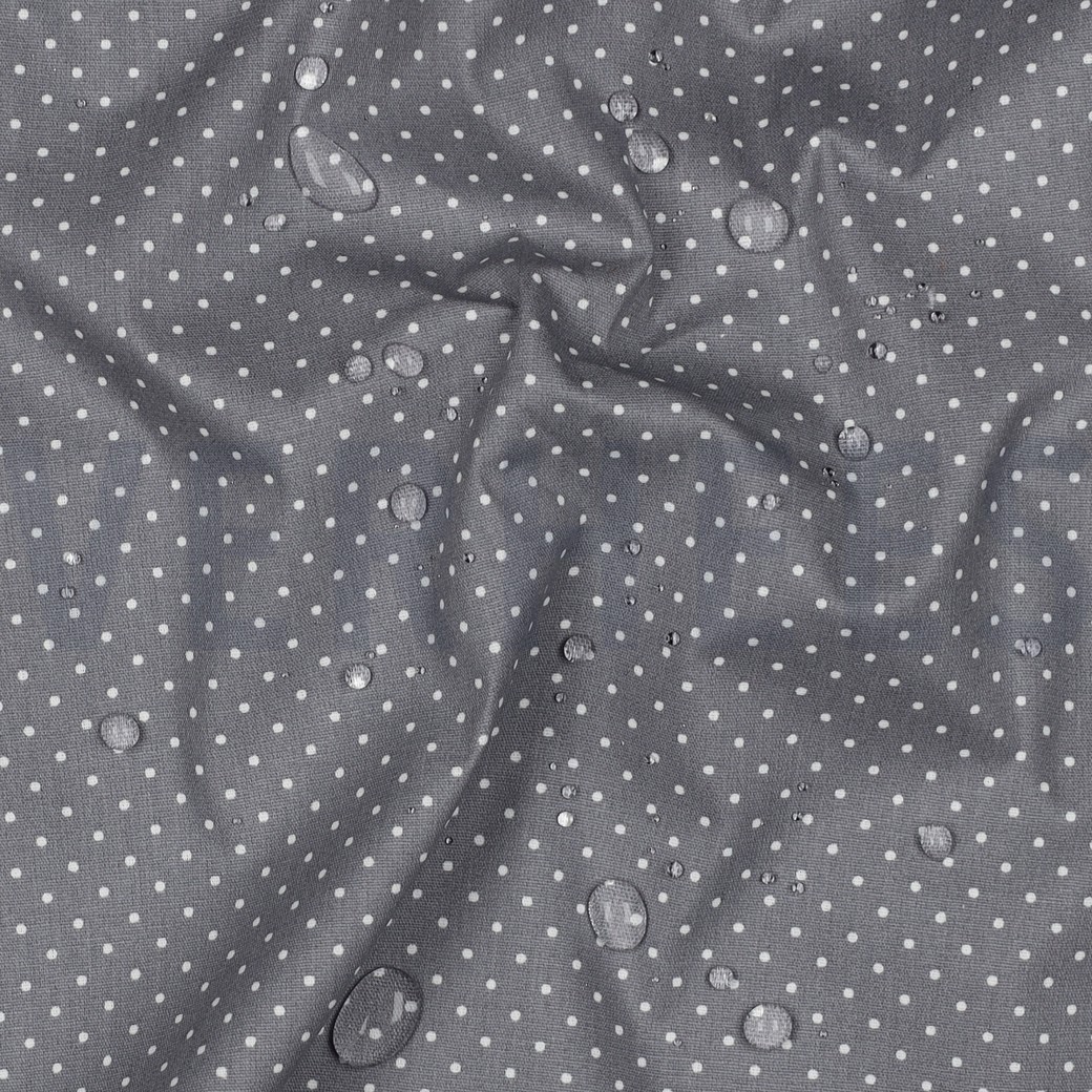 COATED COTTON PETIT DOTS GREY #7