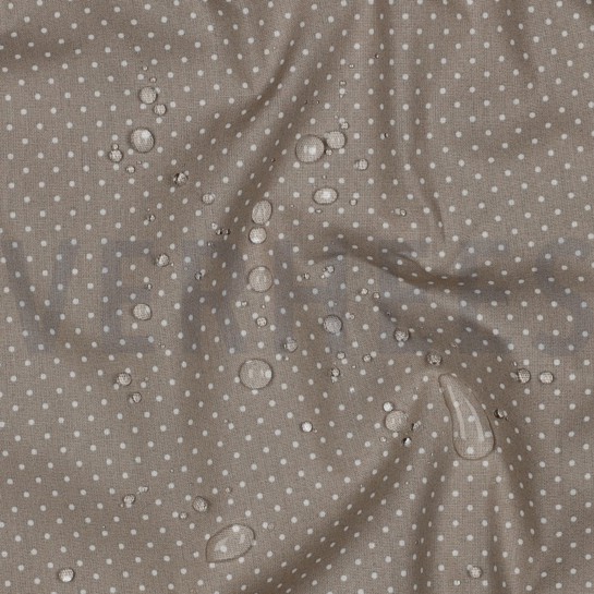 BESCHICHTETE BAUMWOLLE KLEINE PUNKTE SAND #7