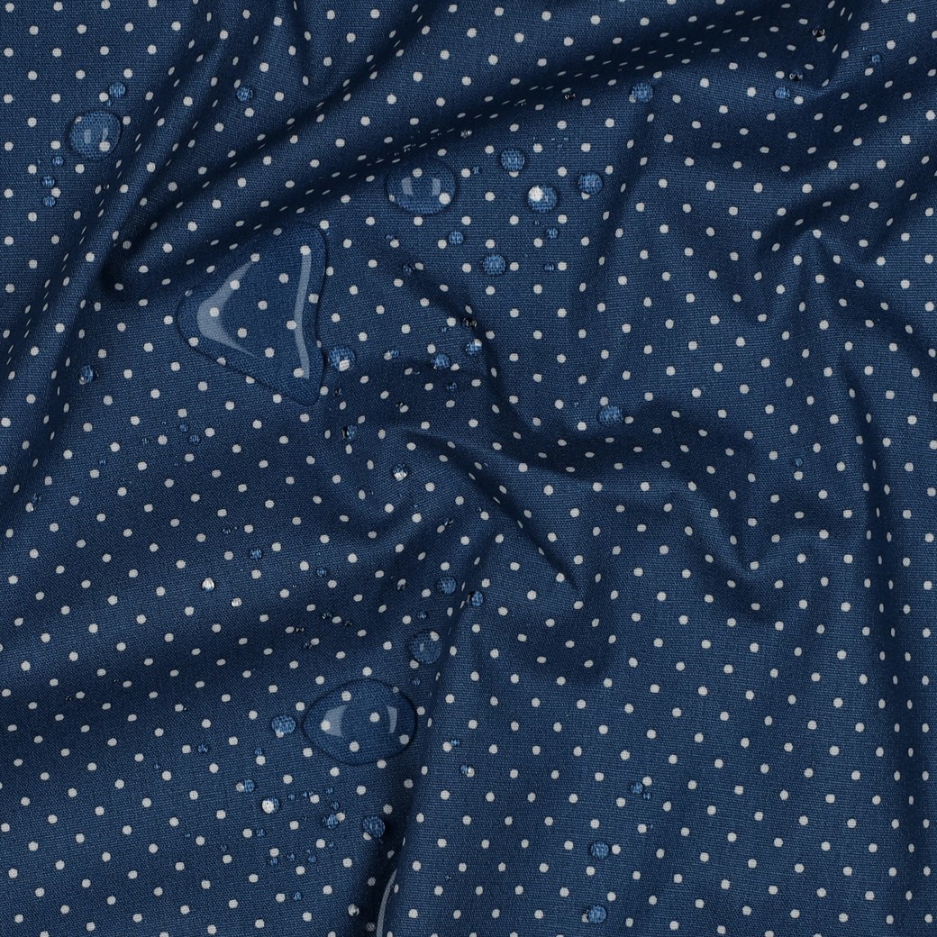 COATED KATOEN KLEINE STIPPEN JEANSBLAUW #7
