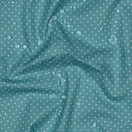 BESCHICHTETE BAUMWOLLE KLEINE PUNKTE ALTGRÜN #7