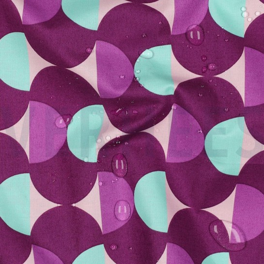 BESCHICHTETE BAUMWOLLE GRAFISCH LILA/VIOLETT #7