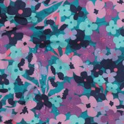 COATED KATOEN BLOEMEN PETROL (thumbnail) #2