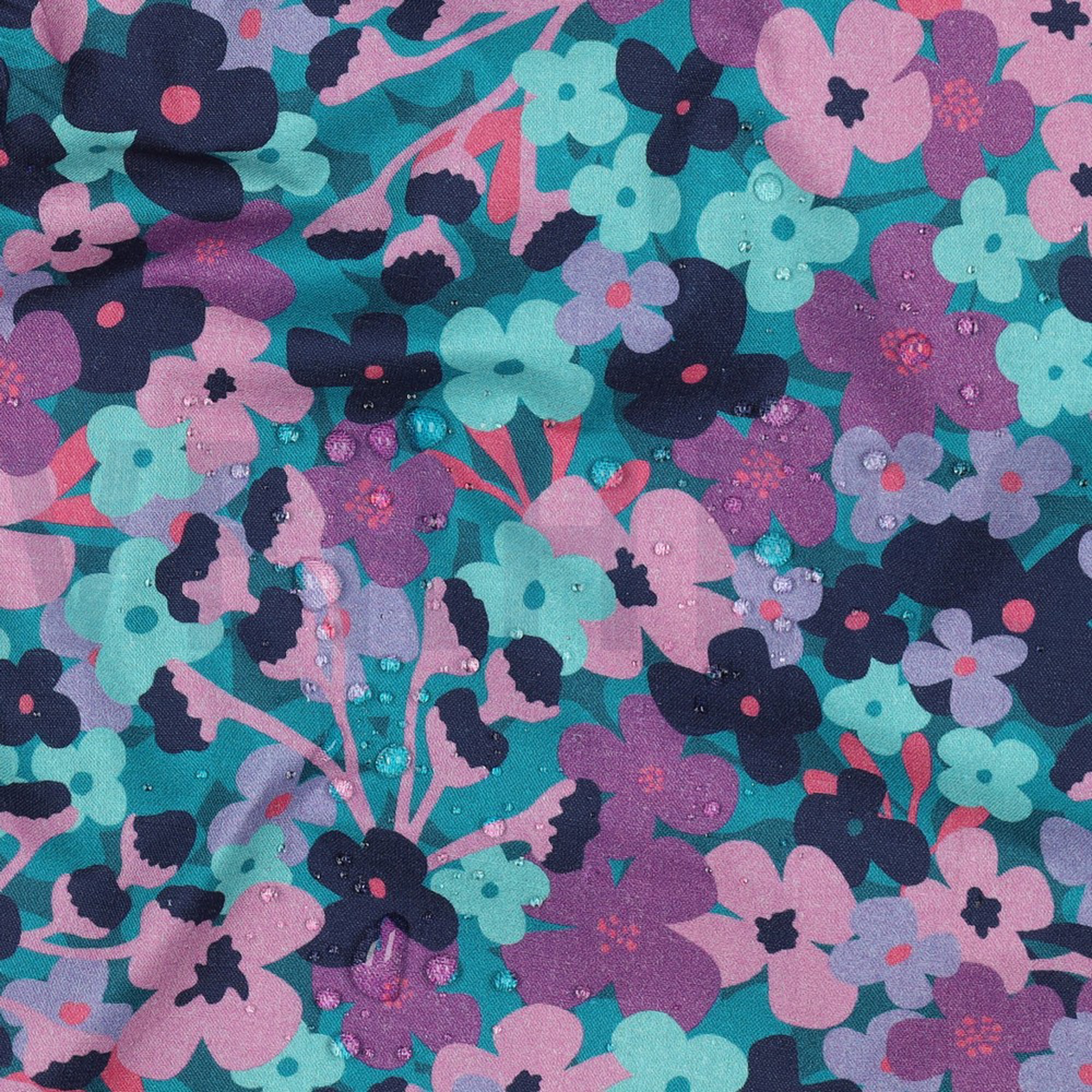 COATED KATOEN BLOEMEN PETROL (high resolution) #2