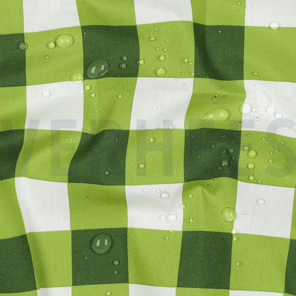 COTON ENDUIT CARREAUX VERT FONCÉ #7