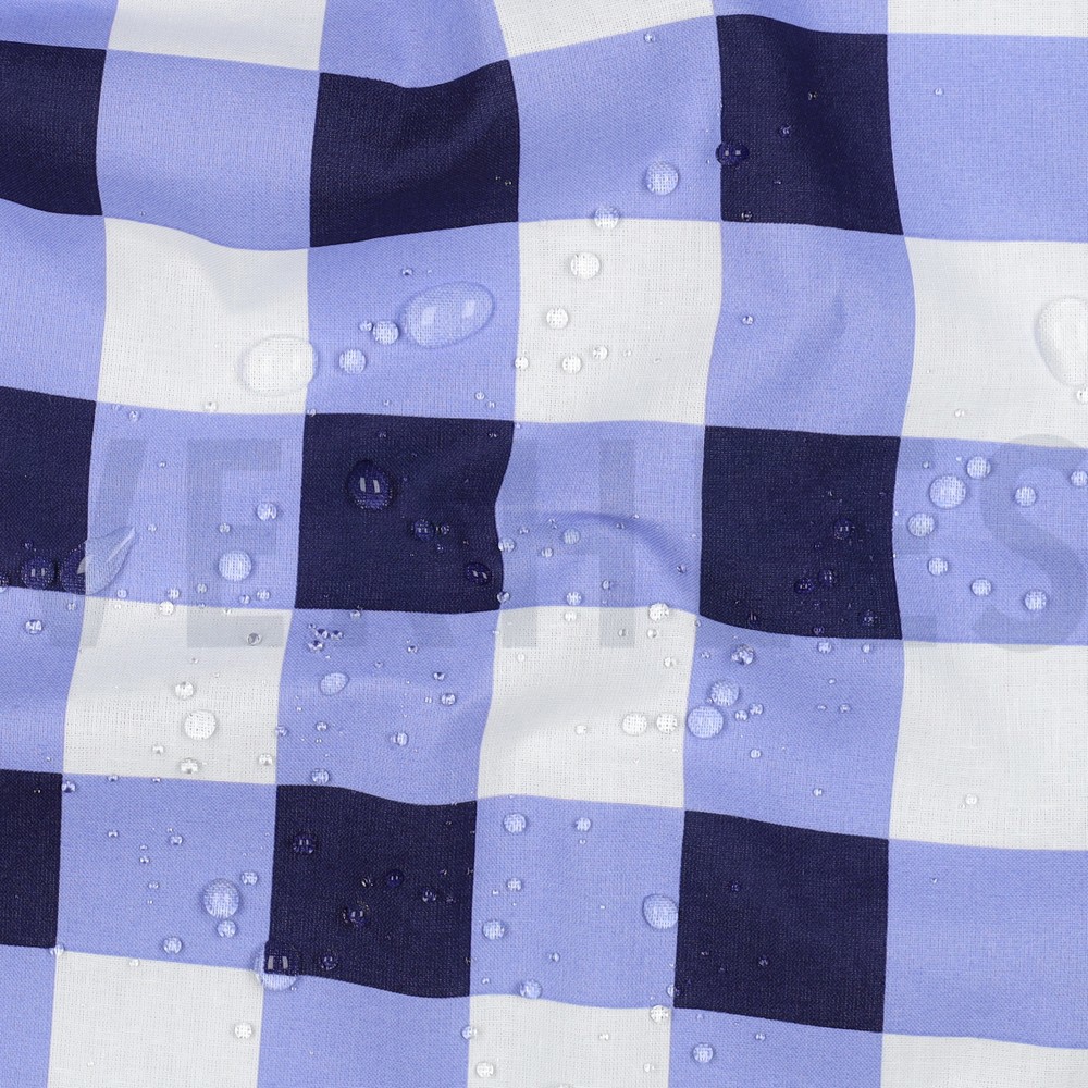COATED COTTON CHECKS BLUE #7