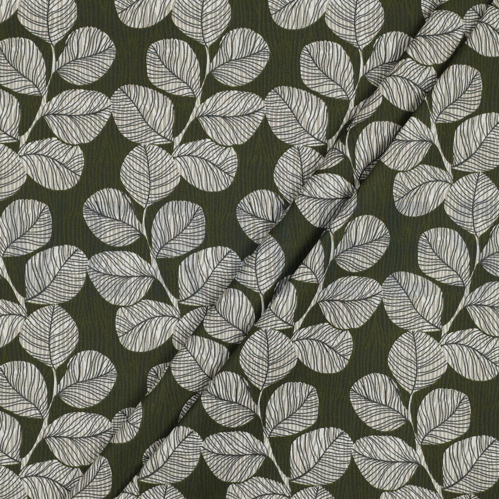 COTON ENDUIT FEUILLES VERT ARMÉE #7