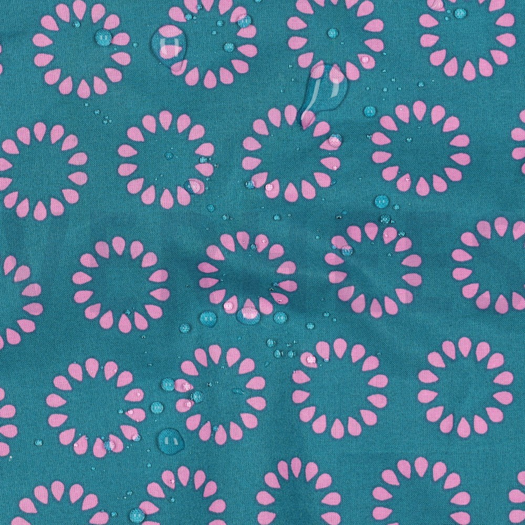 BESCHICHTETE BAUMWOLLE KREISE PETROL (high resolution) #2