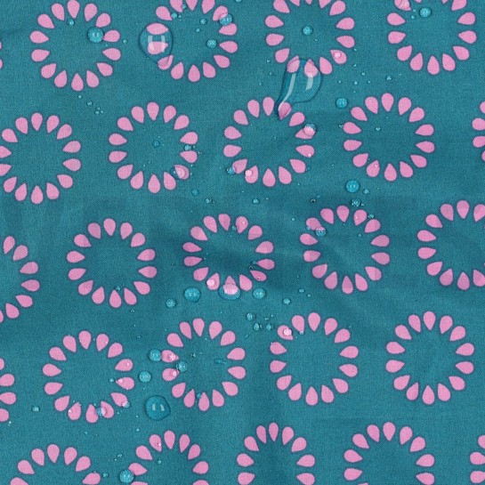 BESCHICHTETE BAUMWOLLE KREISE PETROL #7