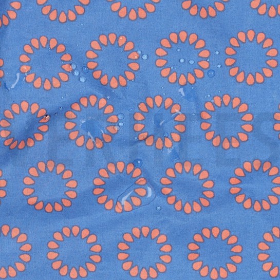 BESCHICHTETE BAUMWOLLE KREISE HELLBLAU #7