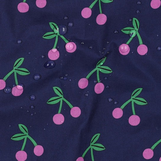 BESCHICHTETE BAUMWOLLE KIRSCHEN MARINEBLAU #7