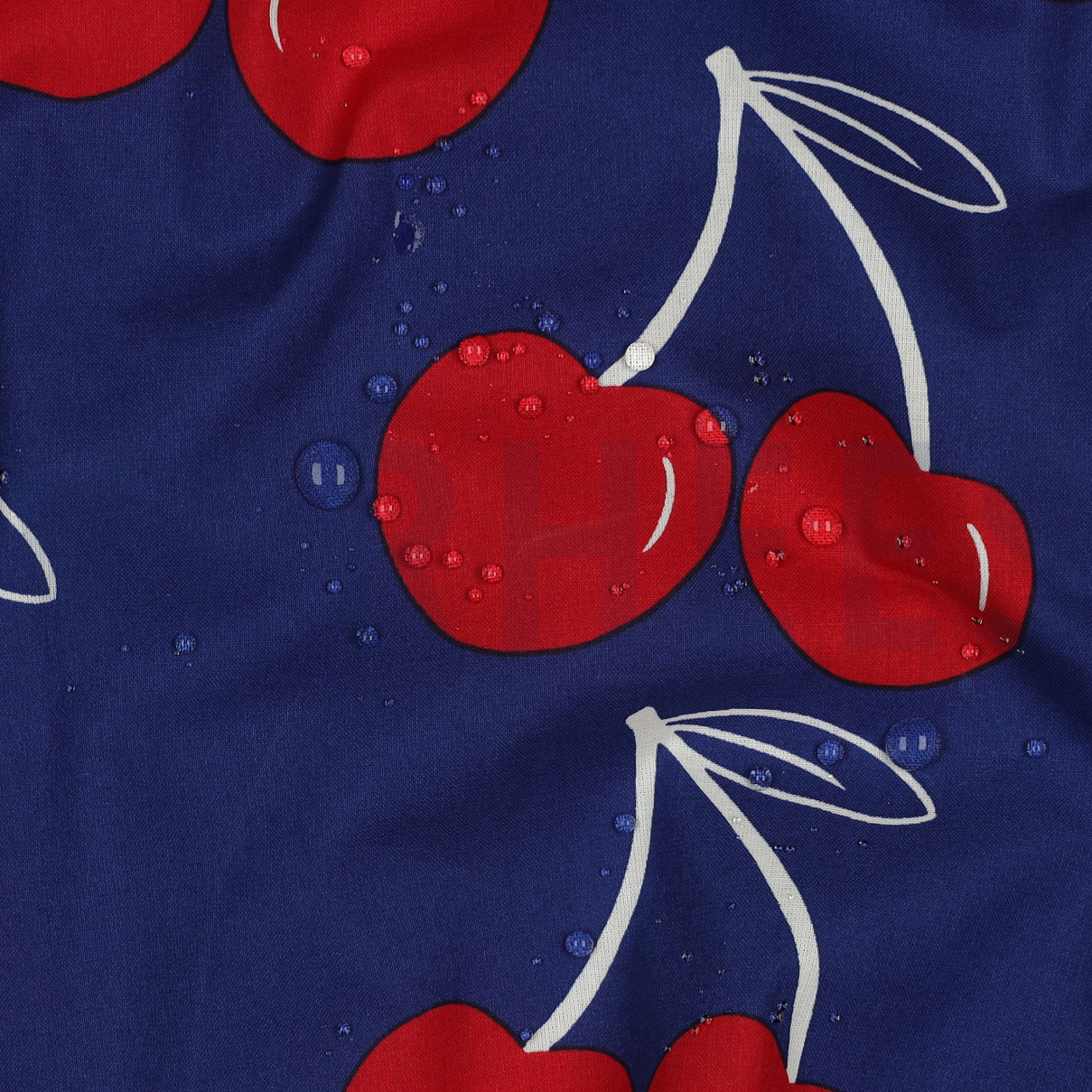 COTON ENDUIT CERISES BLEU COBALT #7
