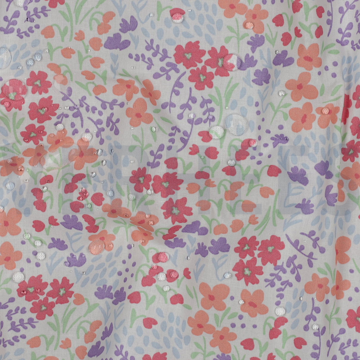 COTON ENDUIT FLEURS BLANC #7