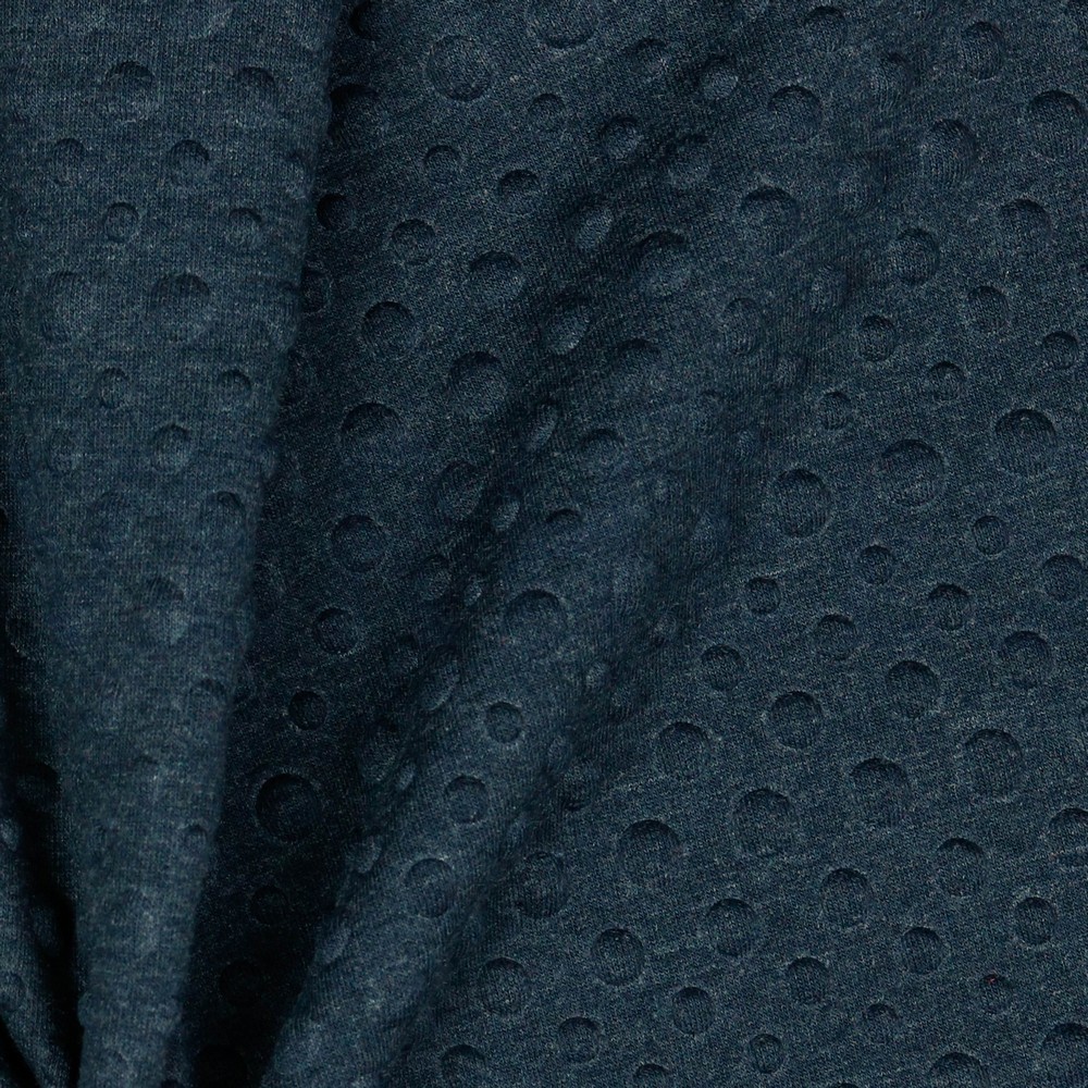 EMBOSSED FRENCH TERRY INDIGO MELANGE #7