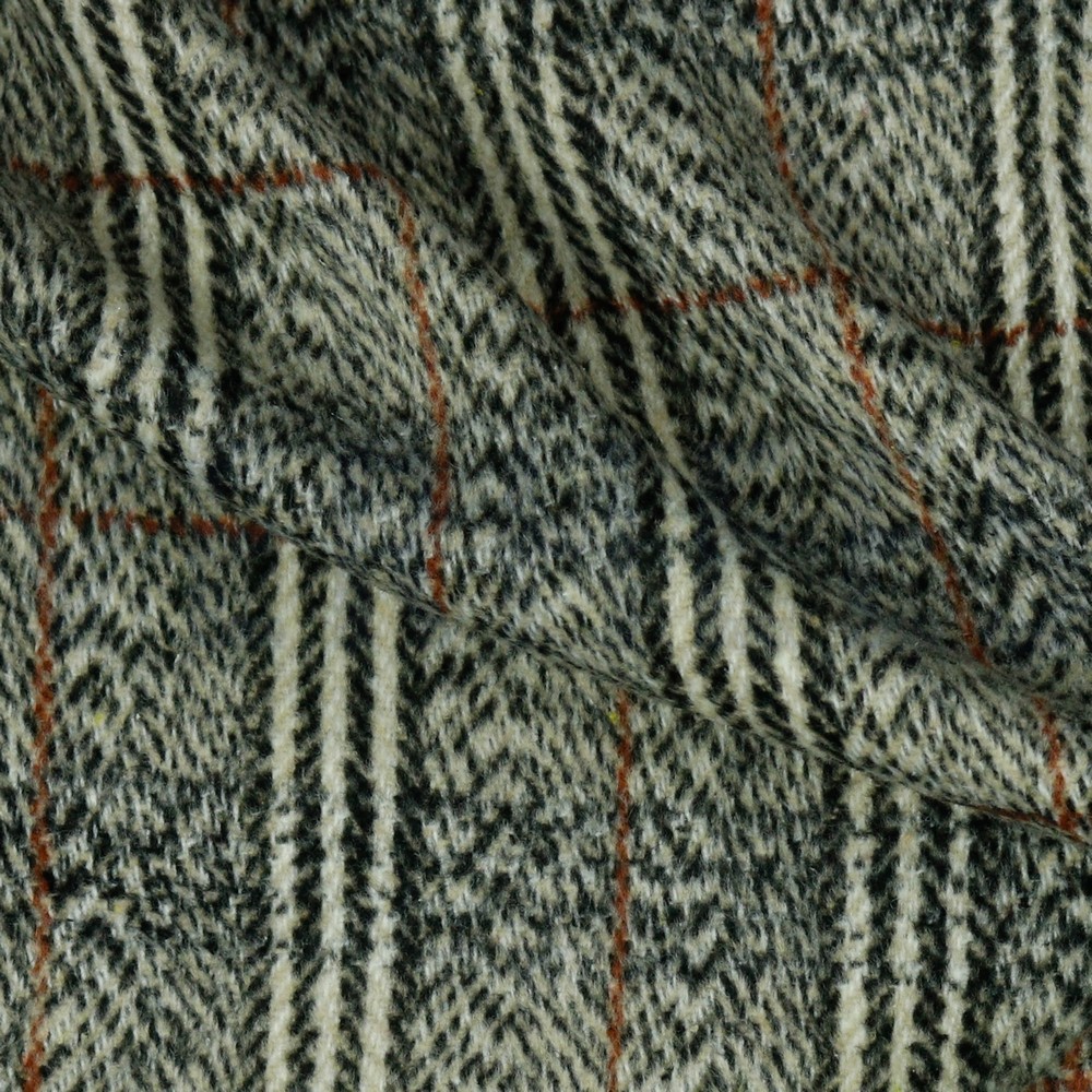 MANTEAU CARREAUX ÉCRU #7