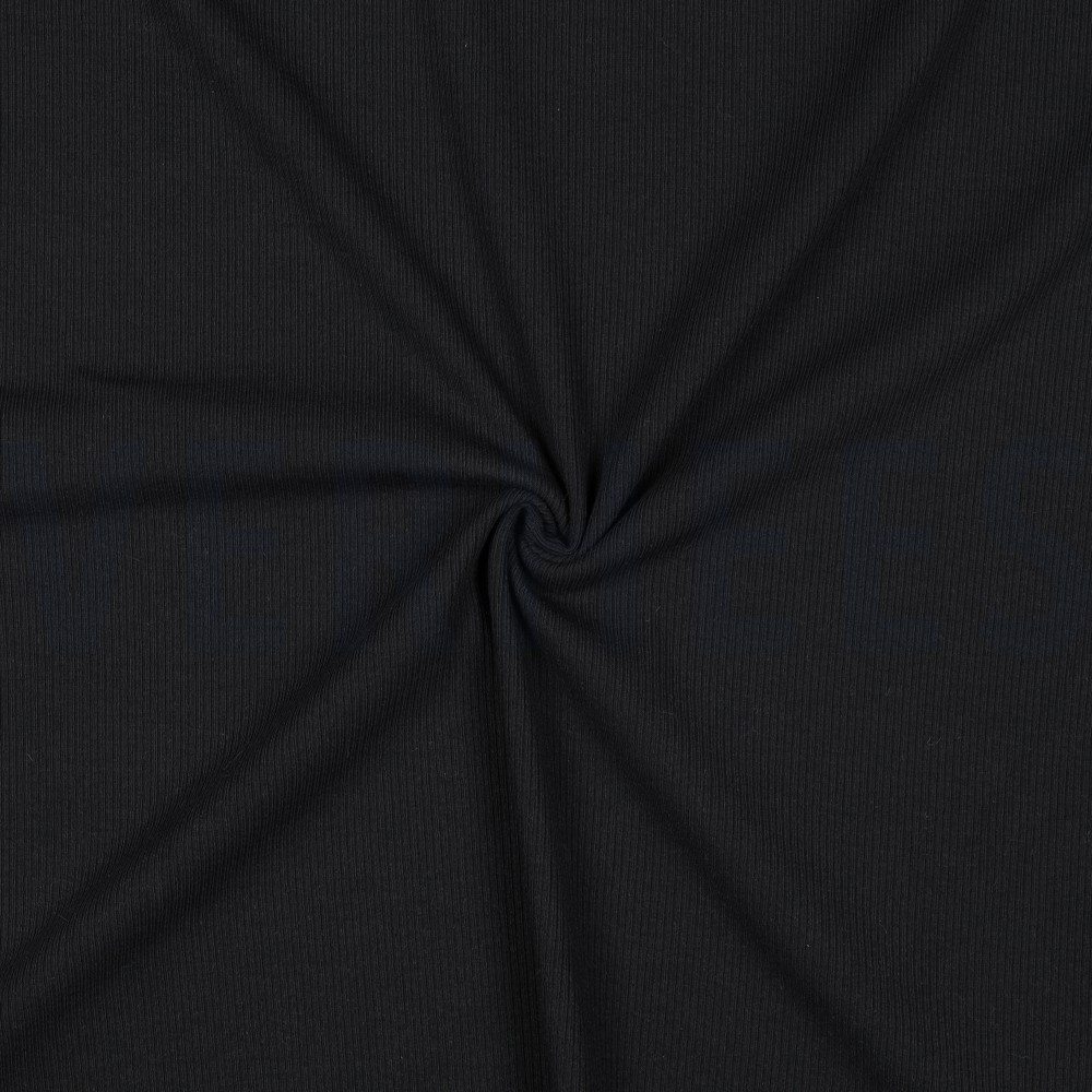 RIB JERSEY ZWART #7