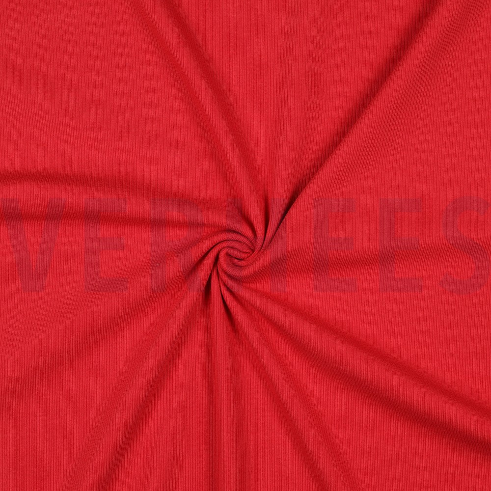 RIB JERSEY DONKERROOD #7