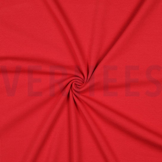 RIB JERSEY DONKERROOD #7