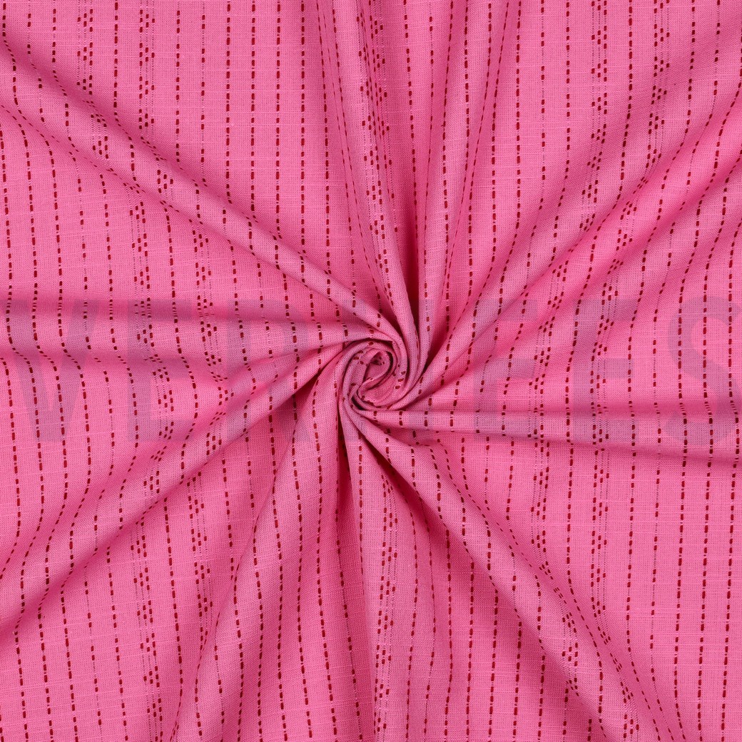 KATOENEN GARENGEVERFDE DOBBY FUCHSIA #7