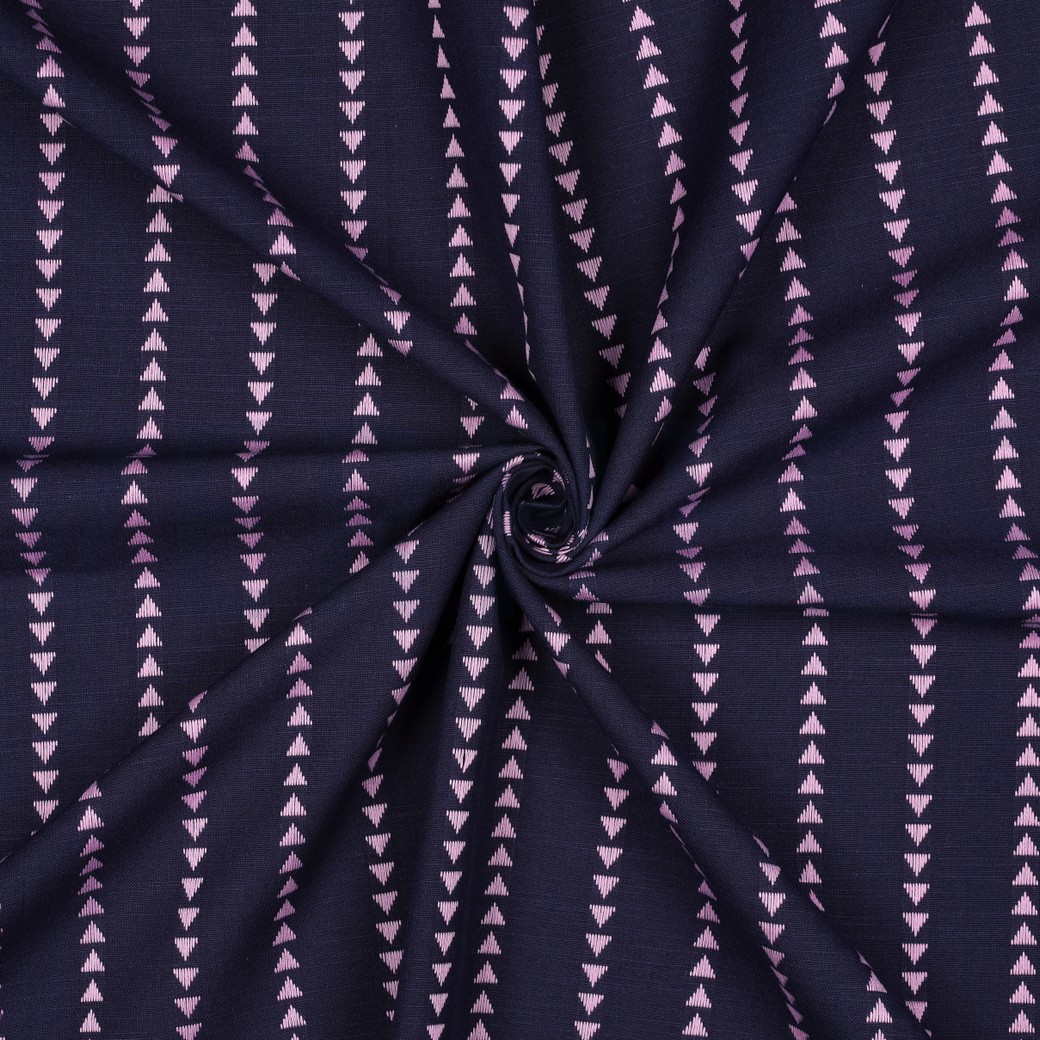 KATOENEN GARENGEVERFDE DOBBY MARINEBLAUW #7