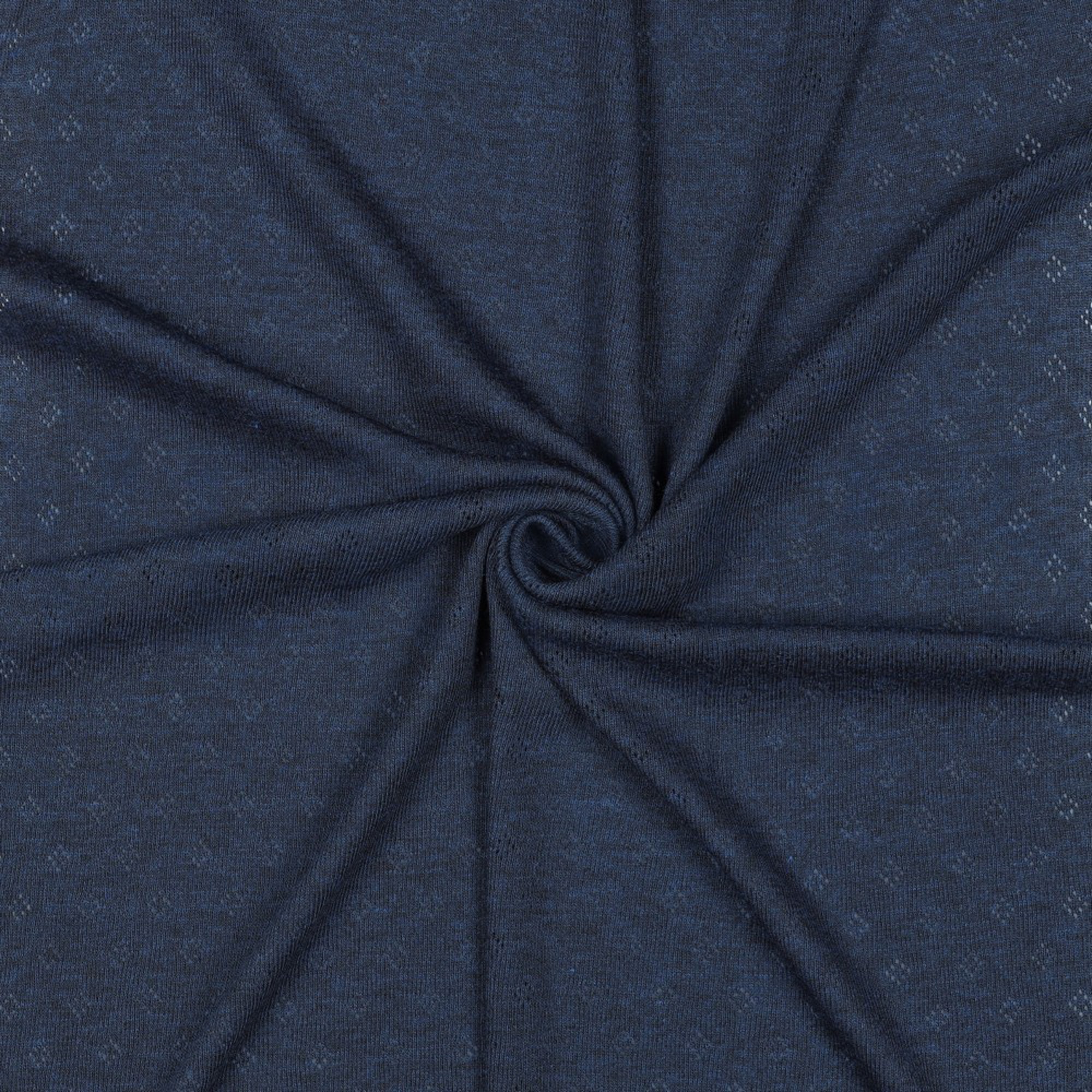 FEINSTRICKJERSEY AJOUR MARINEBLAU MELIERT (high resolution) #3