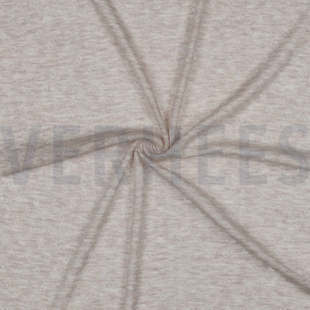 FEINSTRICKJERSEY AJOUR SAND MELIERT #7
