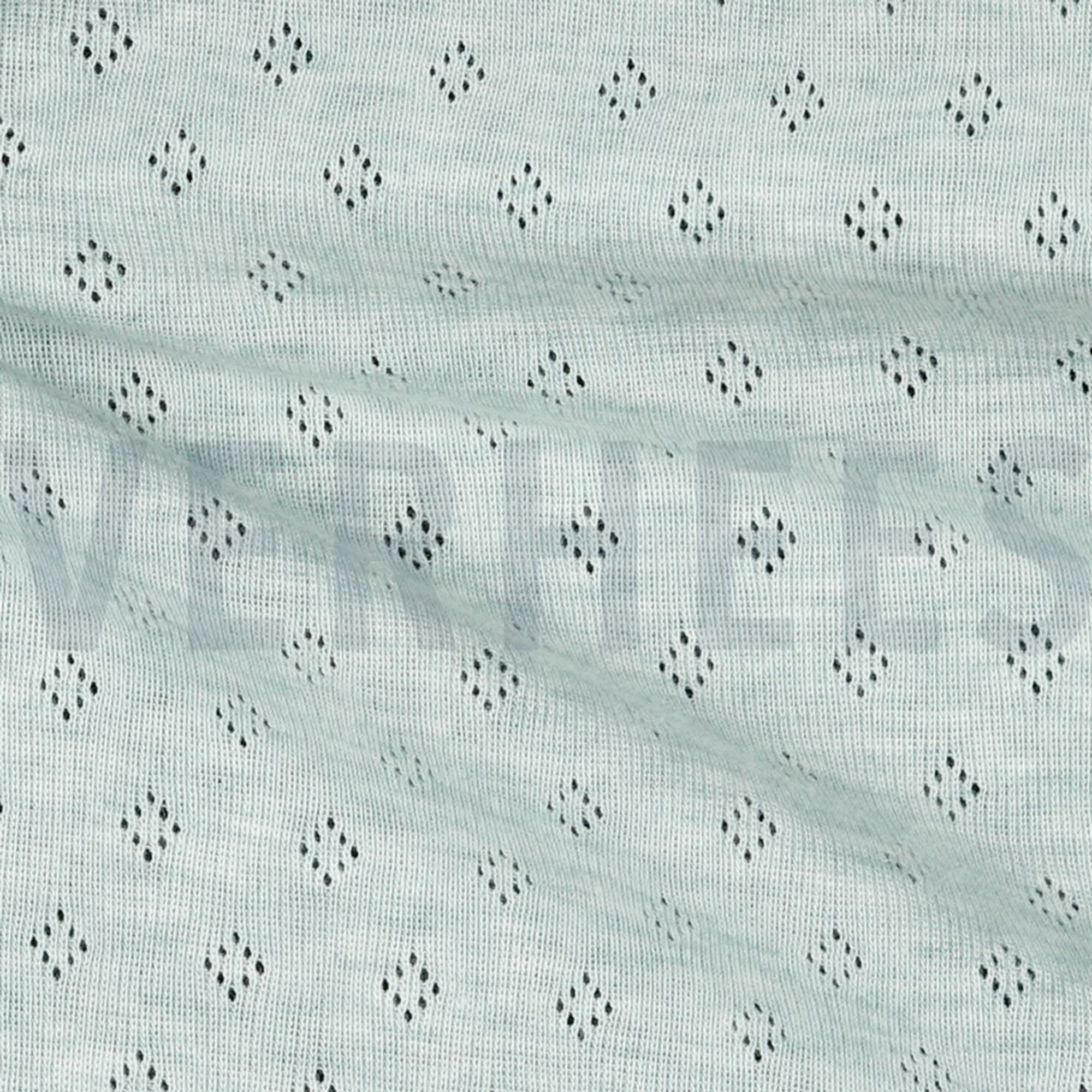 FEINSTRICKJERSEY AJOUR GRÜN MELIERT (high resolution) #3