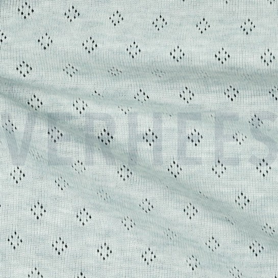 FEINSTRICKJERSEY AJOUR GRÜN MELIERT #7