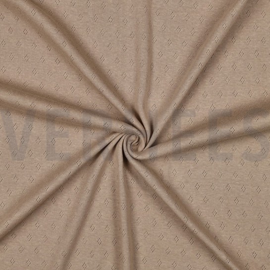 FEINSTRICKJERSEY AJOUR CAPPUCCINO #7