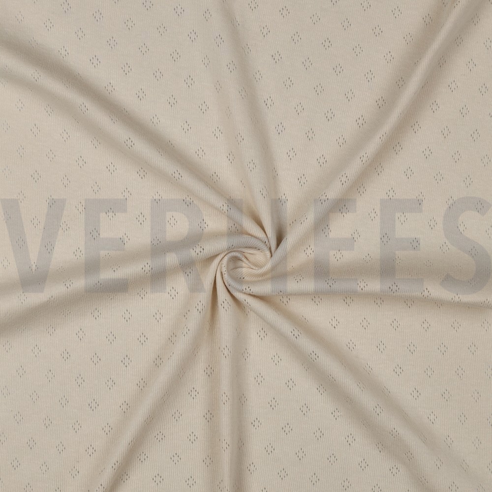 FEINSTRICKJERSEY AJOUR BEIGE #7