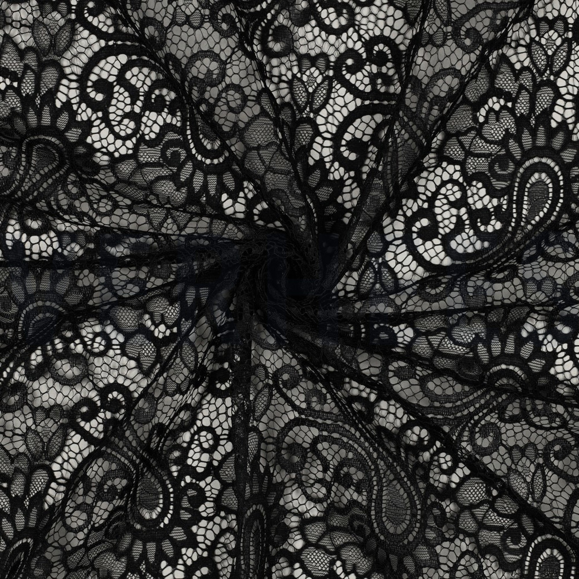 LACE TWO-SIDE SCALLOP BLACK (high resolution) #3