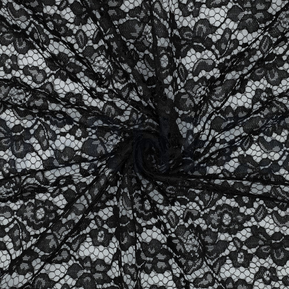 LACE TWO-SIDE SCALLOP BLACK #7