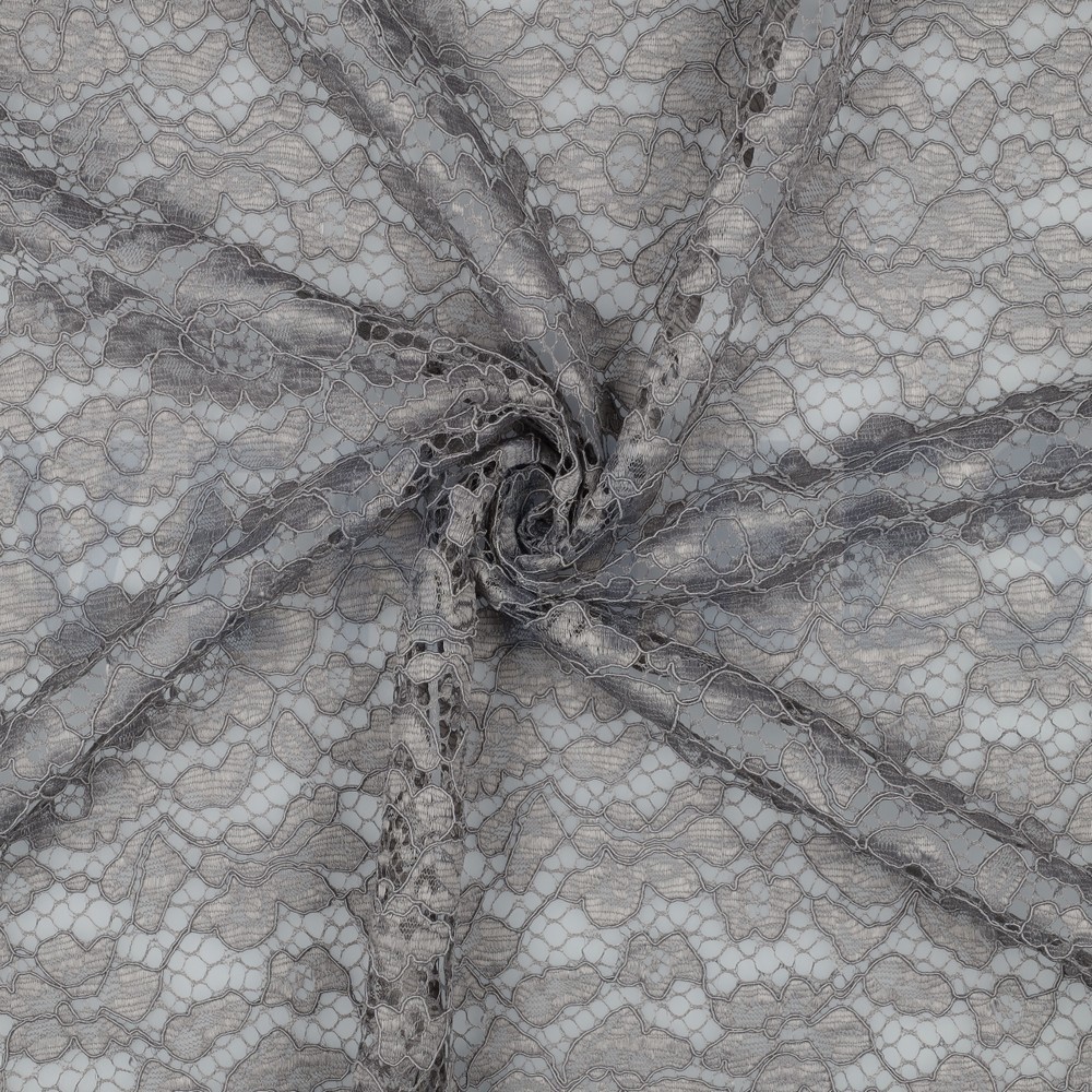 LACE TWO-SIDE SCALLOP GREY #7