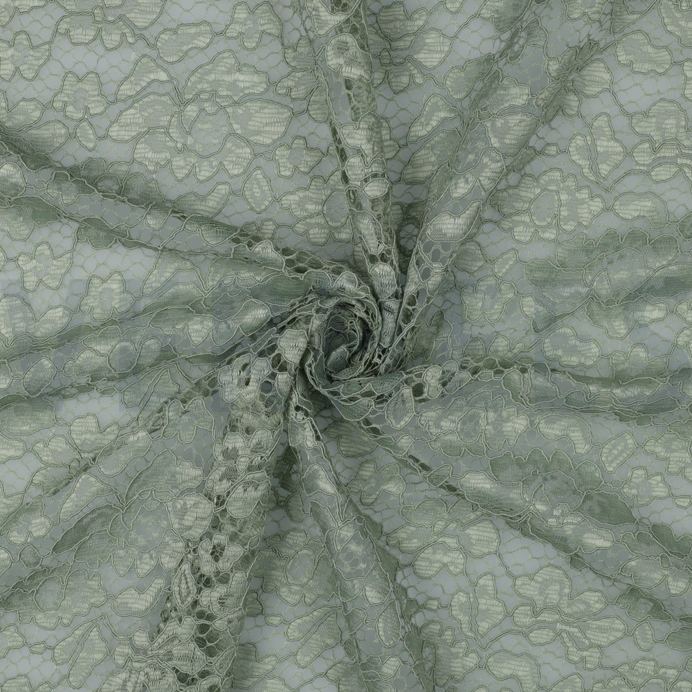 LACE TWO-SIDE SCALLOP LIGHT GREEN #7