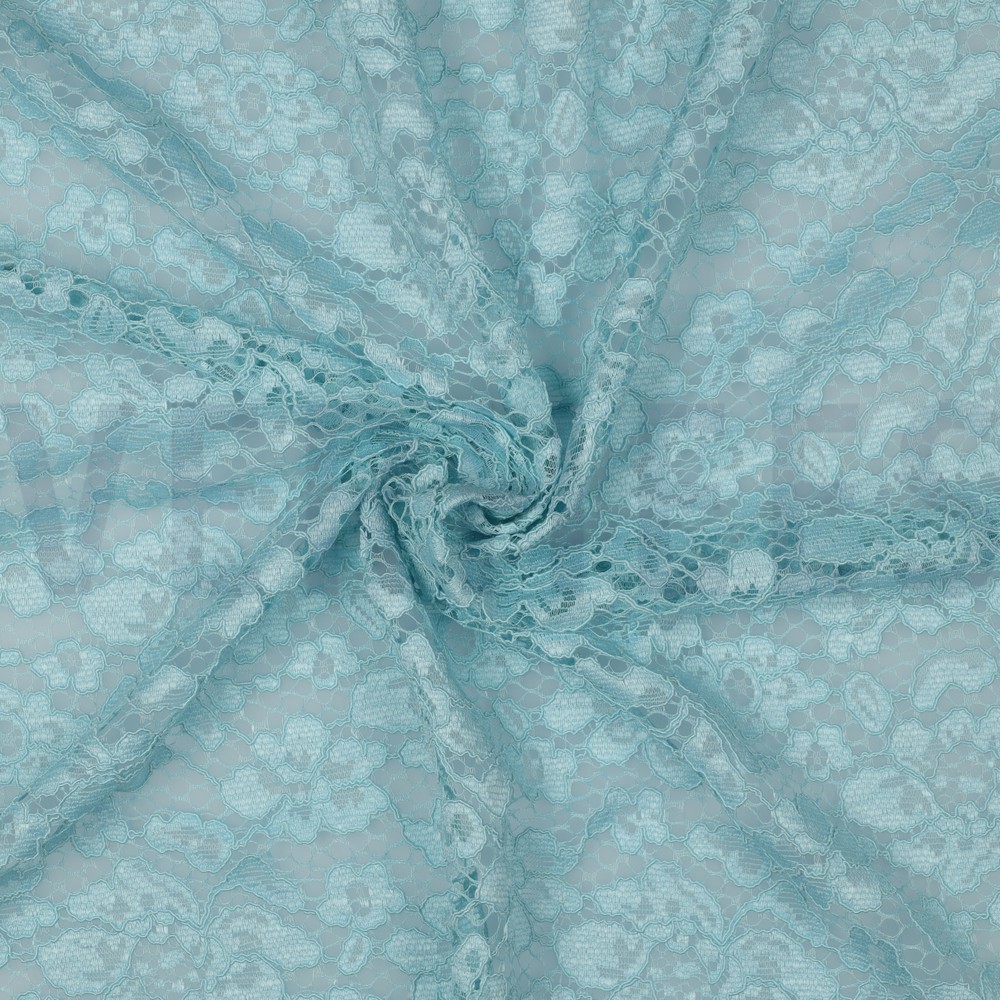 LACE TWO-SIDE SCALLOP LIGHT BLUE #7