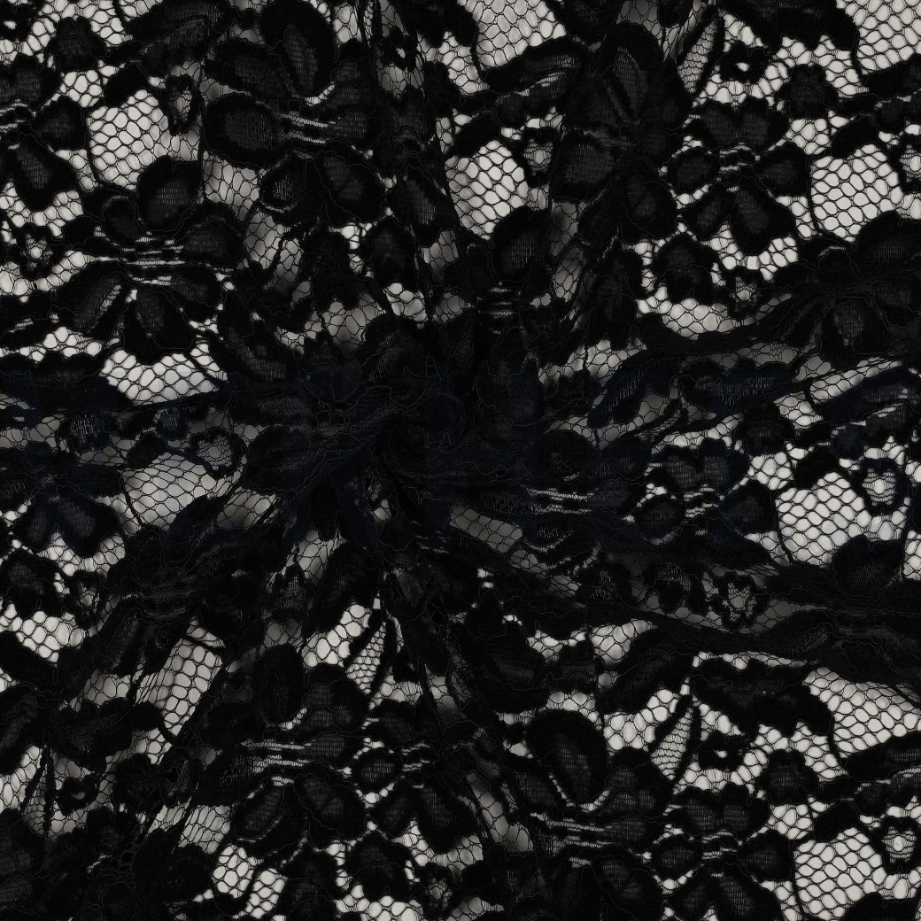 SPITZE ZWEISEITIGE BOGENKANTE CHENILLE SCHWARZ #7