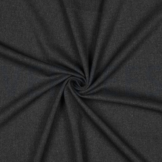 VISKOSE GABARDINE ANGERAUT STRETCH DUNKELGRAU MELIERT #7