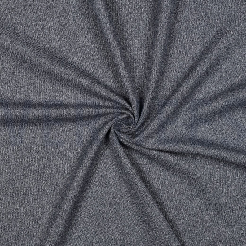 VISKOSE GABARDINE ANGERAUT STRETCH MARINEBLAU MELIERT #7